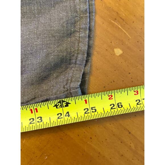 Flax Flowing Pant Linen Elastic Waist Wide Leg Flare Roomy Fit Brown Size Medium - Picture 10 of 10